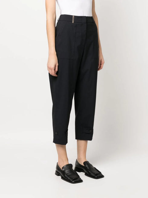 pantalones tapered de talle alto